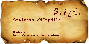 Steinitz Árpád névjegykártya